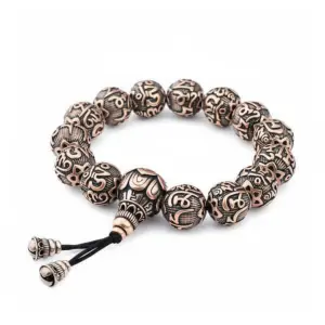 Copper Wu Lou Mantra Bracelet - Feng Shui for Bracelet Health - Professional Photo