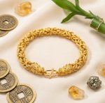 Double-Headed Golden Dragon Luck Bracelet - Professional Photo
