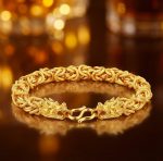 Double-Headed Golden Dragon Luck Bracelet - Professional Photo