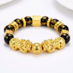 Gold-Plated Double Pixiu Bracelet - Extreme Wealth & Protection - Professional Photo