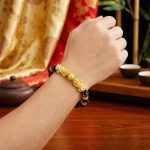 Gold-Plated Double Pixiu Bracelet - Extreme Wealth & Protection - Professional Photo