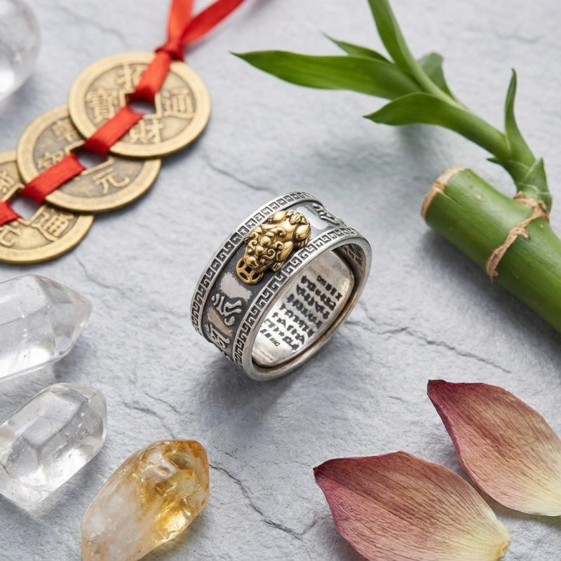 Feng Shui Pixiu Mantra Ring - Wealth & Protection - Professional Photo