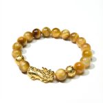 Exclusive: Gold Tiger Eye Pixiu Bracelet - Professional Photo