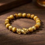Exclusive: Gold Tiger Eye Pixiu Bracelet - Professional Photo