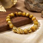 Exclusive: Gold Tiger Eye Pixiu Bracelet - Professional Photo
