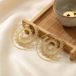 Spiral Hippie Hoops - Large Statement Earrings - Professional Photo