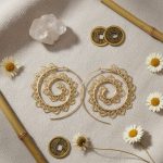 Spiral Hippie Hoops - Large Statement Earrings - Professional Photo