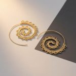Spiral Hippie Hoops - Large Statement Earrings - Professional Photo