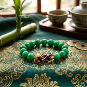 Green Jade Pixiu Bracelet - Abundance & Protection - Professional Photo