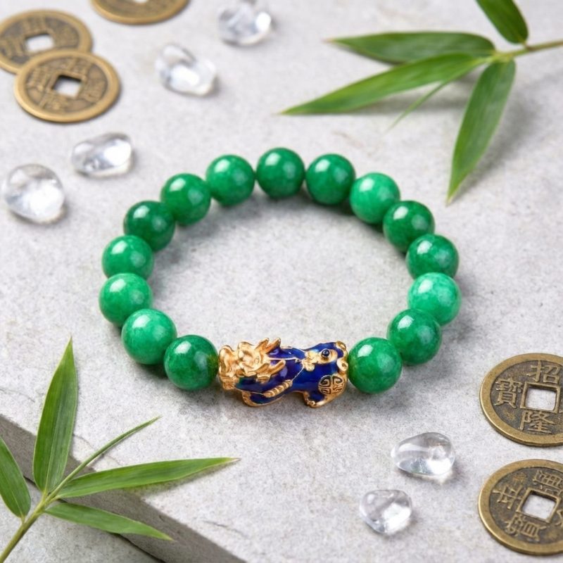 Green Jade Pixiu Bracelet - Abundance & Protection - Professional Photo