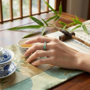 Green Jade Wealth Rings - Professional Photo
