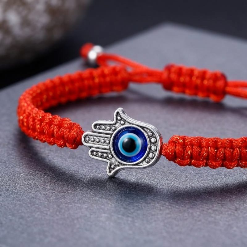 Hamsa Hand Red String Bracelet - Evil Eye Protection - Professional Photo