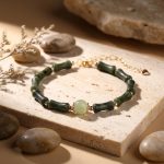 Exclusive: Hetian Jade Peridot Lucky Bamboo Bracelet - Professional Photo