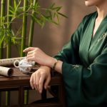 Exclusive: Hetian Jade Peridot Lucky Bamboo Bracelet - Professional Photo