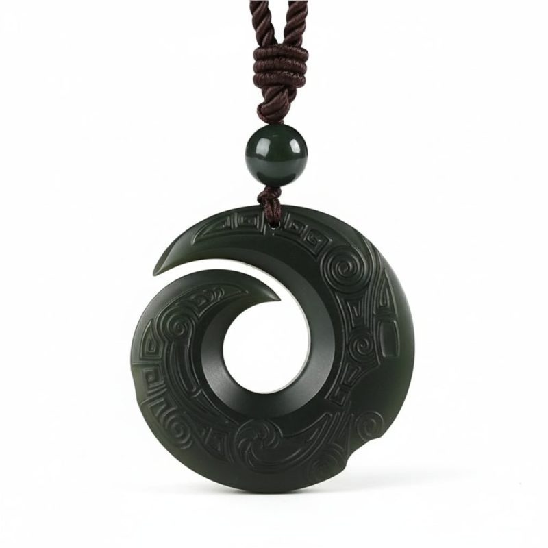 Hetian Jade Pendant Manifesting Necklace - Professional Photo