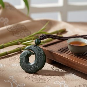 Hetian Jade Pendant Manifesting Necklace - Professional Photo