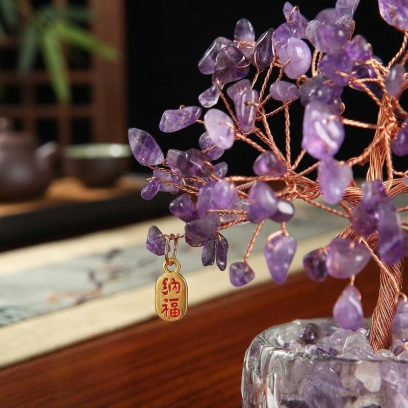 Feng Shui Amethyst Crystal Tree - Crystal Tree of Life - Professional Photo