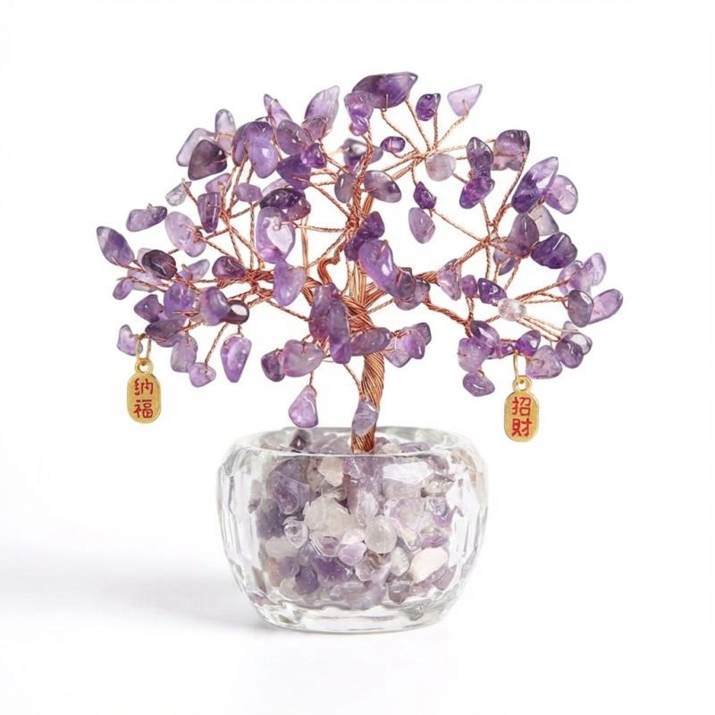 Feng Shui Amethyst Crystal Tree - Crystal Tree of Life - Professional Photo