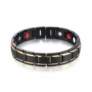 Magnetic Therapy Bracelets - Black, Silver, Gold - Professional Photo