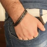 Magnetic Therapy Bracelets - Black, Silver, Gold - Professional Photo