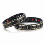 Magnetic Therapy Bracelets - Black, Silver, Gold - Professional Photo