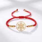 Metatron’s Cube Red String Bracelet - Professional Photo