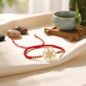 Metatron’s Cube Red String Bracelet - Professional Photo