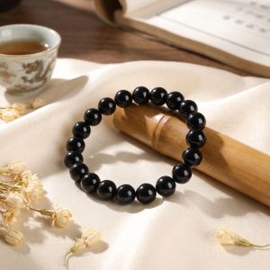 Black Tourmaline Beads Protection Bracelet - Professional Photo