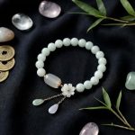 Natural Light Green Jade Bead Bracelet for Luck - Professional Photo