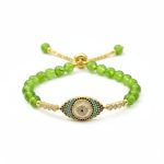 Natural Peridot Style Evil Eye Bracelet - Professional Photo