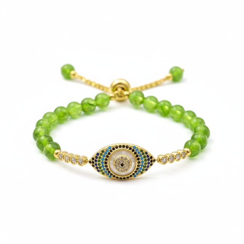 natural-peridot-evil-eye-bracelet-for-wealth-prote-image-1-1767067658893.jpg Natural Peridot Style Evil Eye Bracelet - Professional Photo