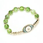 Natural Peridot Style Evil Eye Bracelet - Professional Photo