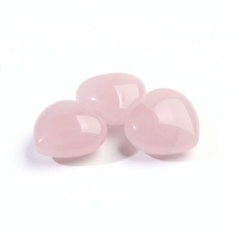 Rose Quartz Heart-Shaped Love Crystals - Love & Romance - Professional Photo