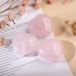 Rose Quartz Heart-Shaped Love Crystals - Love & Romance - Professional Photo