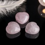 Rose Quartz Heart-Shaped Love Crystals - Love & Romance - Professional Photo