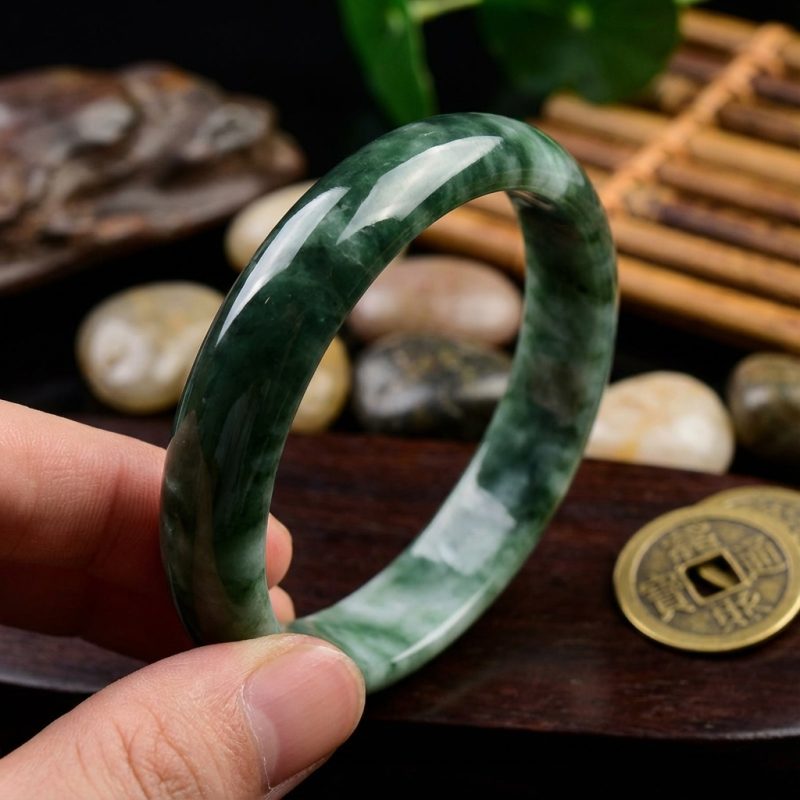 Pure Jade Bangle Bracelet - Healing & Protecting - Professional Photo