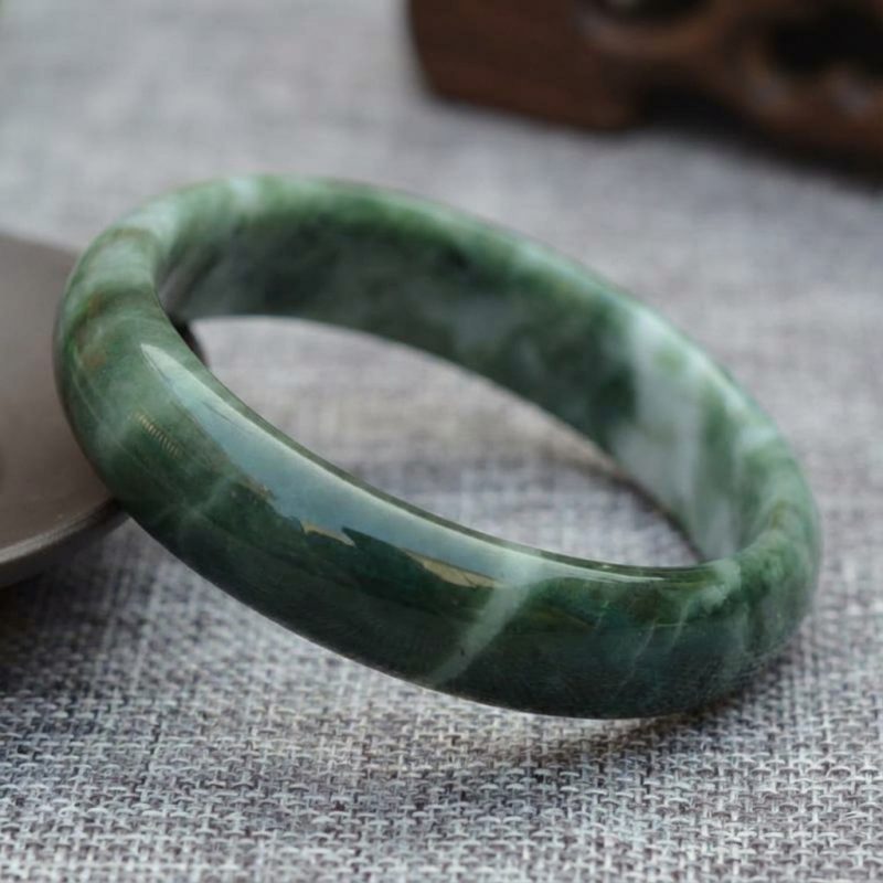Pure Jade Bangle Bracelet - Healing & Protecting - Professional Photo
