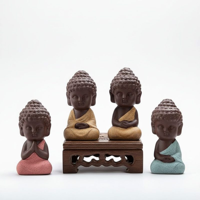The 4 Noble Truths Figurines - Mini Buddha - Professional Photo