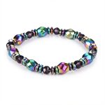 Rainbow Magnetic Hematite Wellness Bracelet - Professional Photo