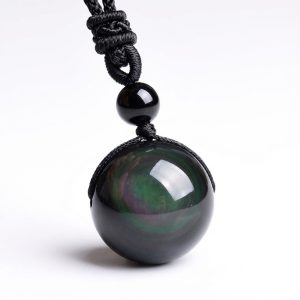 Rainbow Obsidian Necklace - Eye of Truth - Professional Photo