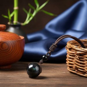 Rainbow Obsidian Necklace - Eye of Truth - Professional Photo