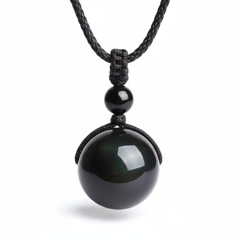Rainbow Obsidian Necklace - Eye of Truth - Professional Photo