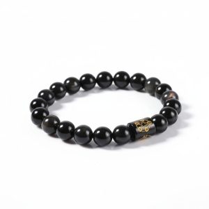 Exclusive: Natural Rainbow Obsidian Healing Bracelet - Professional Photo