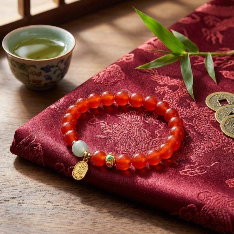 Red Agate Good Fortune Bracelet - Professional Photo