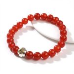 Red Agate Buddhist Guardian Deities Bracelet - Zodiac Bracelet for Luck, Protection - Professional Photo