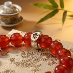 Red Agate Buddhist Guardian Deities Bracelet - Zodiac Bracelet for Luck, Protection - Professional Photo