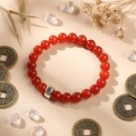 Red Agate Buddhist Guardian Deities Bracelet - Zodiac Bracelet for Luck, Protection - Professional Photo