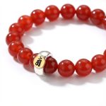 Red Agate Buddhist Guardian Deities Bracelet - Zodiac Bracelet for Luck, Protection - Professional Photo