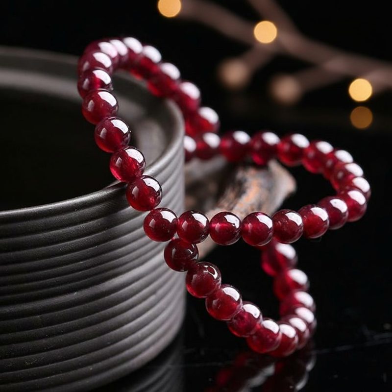 Red Garnet Stone Bracelet - Reignite Your Passion & Love - Professional Photo