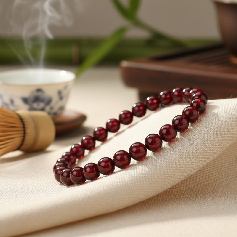 Red Garnet Stone Bracelet - Reignite Your Passion & Love - Professional Photo